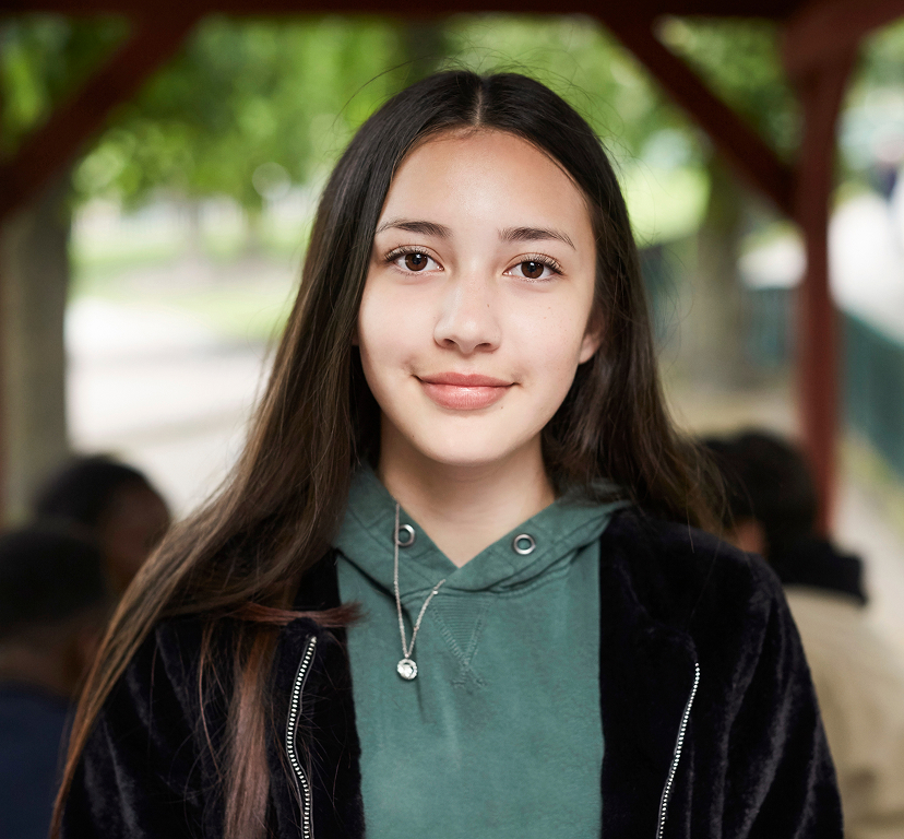 Photograph of Chloe, a 15-year-old girl.